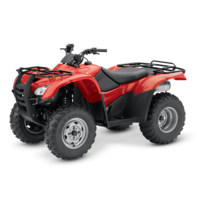 Front three-quarter, left facing Fourtrax 420.