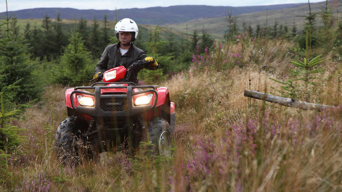Foreman being used by model, field location.