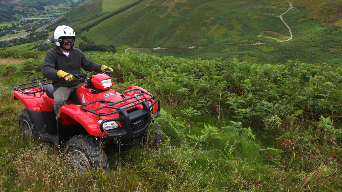 Foreman being used by model, field location.