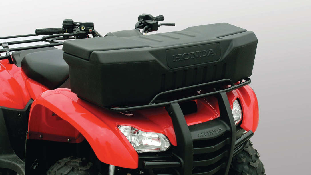 Close up of Honda cargo box.