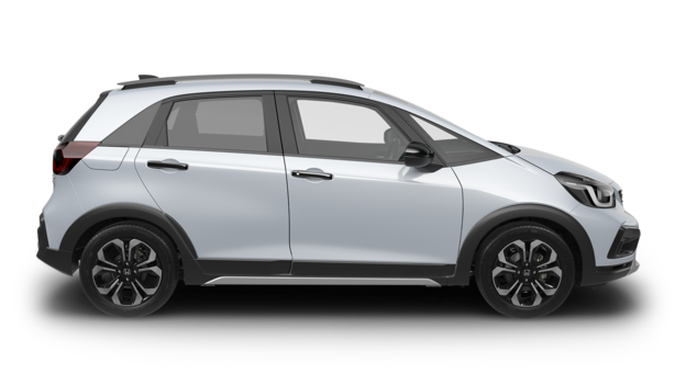 Honda Jazz Hybrid white.