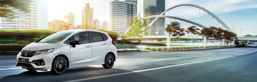 Jazz exterior, on road.