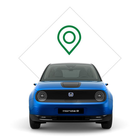 Close up of Honda e.