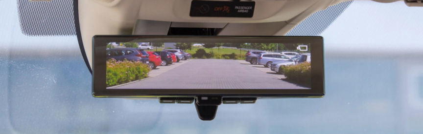 Honda e rear view mirror.