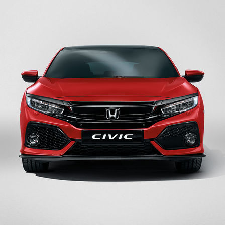 Front facing Honda Civic.