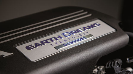 Close up of Honda Earth Dreams engine.
