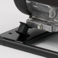 Close up of rubber engine mounts.