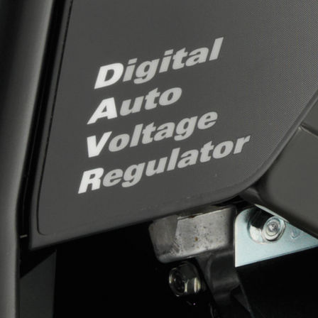 Close up of digital auto voltage regulator.