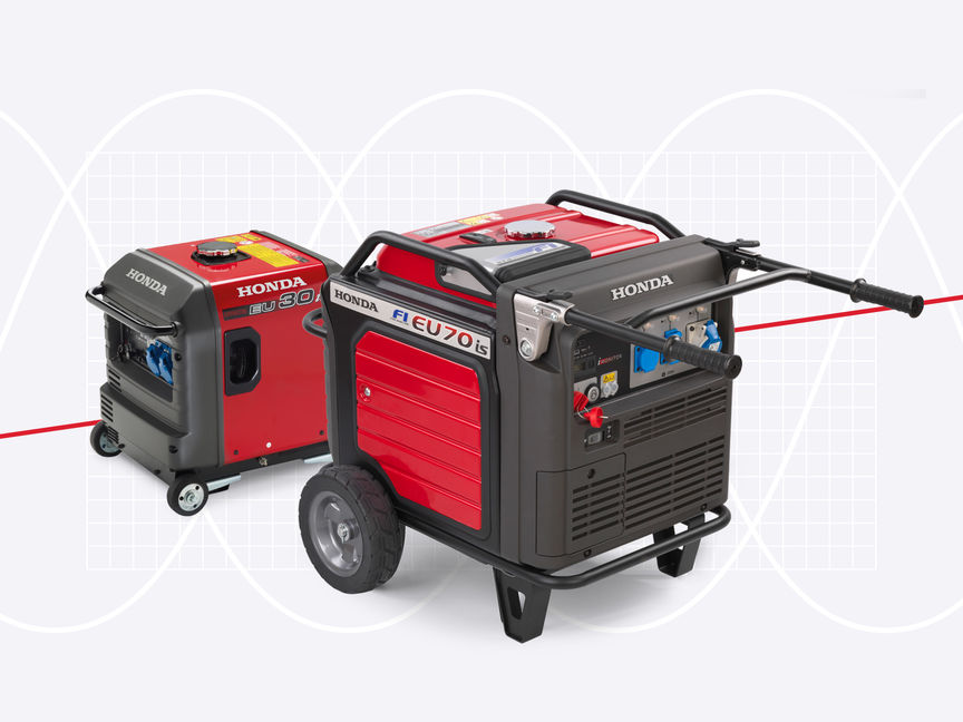 2x Honda Manoeuverable high-tech generators.