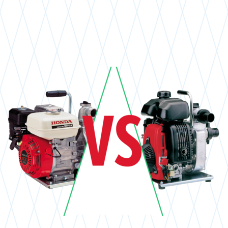 Water pump compare illustration.