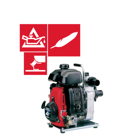 Water pump specifications illustration.