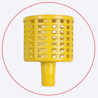 Close up of the strainer.