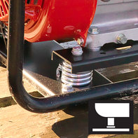 Close up of rubber mounts.