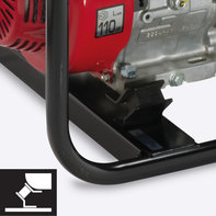 Close up of rubber mounts.