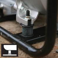 Close up of rubber mounts.