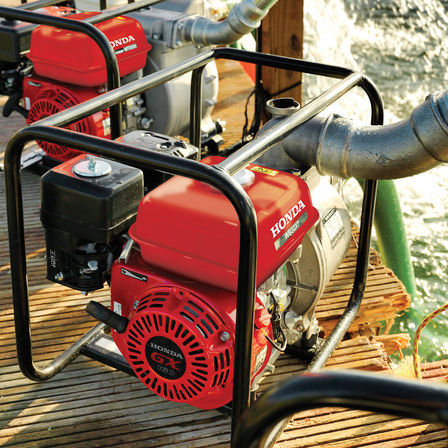 Close up of high flow rate water pump.