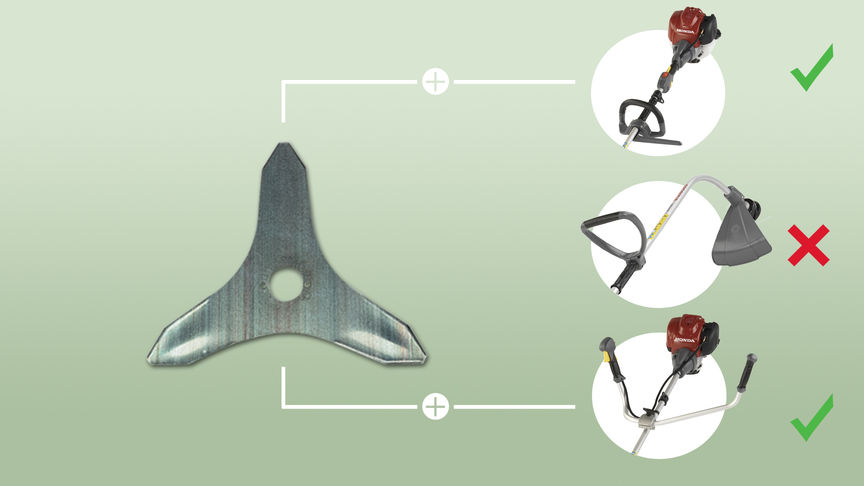 3 tooth blade attachment for Brushcutters.