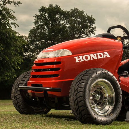 Close up of Ride-on mower.