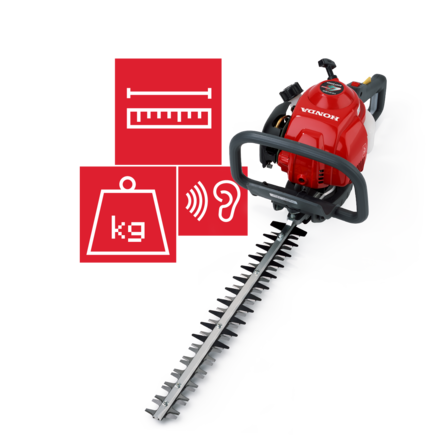 Hedgetrimmers specifications illustration.