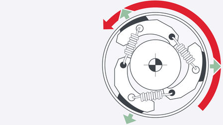 Illustration showing centrifugal clutch.