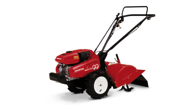 3/4 left facing Rotary Tiller.