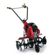 Front three-quarter compact tiller.