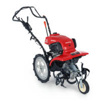 Front three-quarter, right facing Rotary tiller.