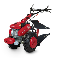 Front three-quarter, left facing Versatile tiller.