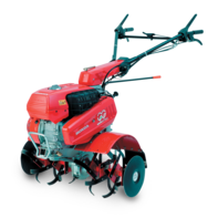 Front three-quarter, left facing Versatile tiller.