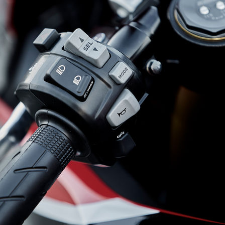 Close up of Honda CBR1000RR Fireblade Power Selector.