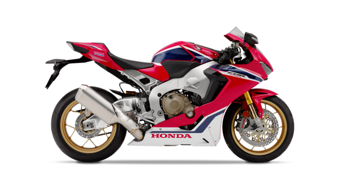 Side shot of Honda Fireblade.