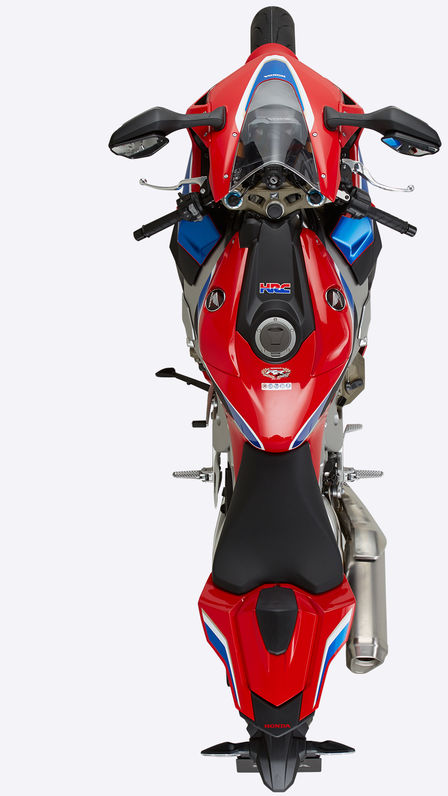 Birds eye view of Honda Fireblade.