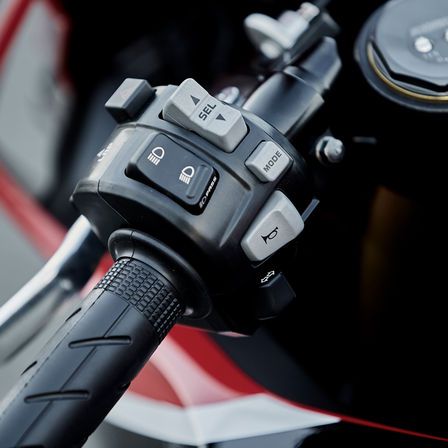 Close up of Honda Fireblade switches.
