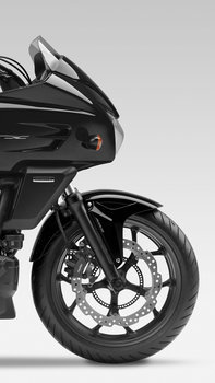 Tourer, CTX700,Studio, Detail, Forks, Darkness Black Metallic, Side