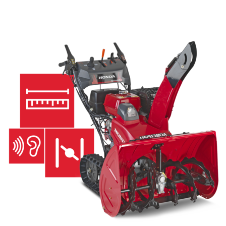 Snowthrowers specifications illustration.