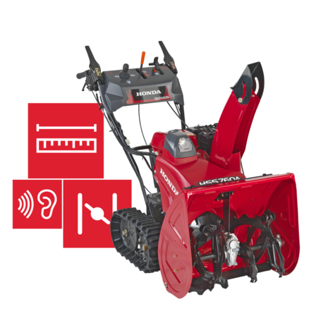 Snowthrowers specifications illustration.