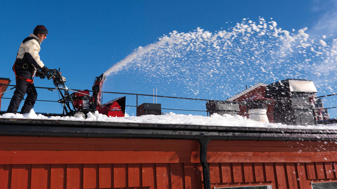 7 Series being used by model on roof of building.