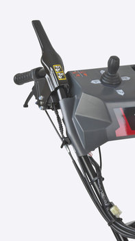 Close up of height adjustment lever.