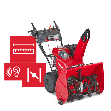 Snowthrowers specifications illustration.