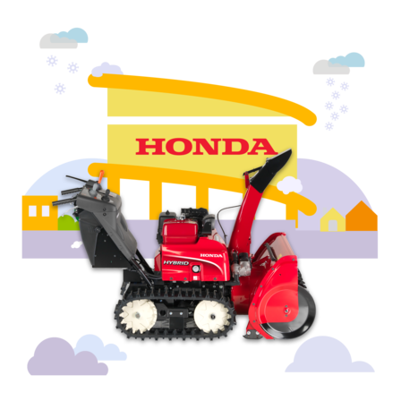 Snowthrower dealer illustration.