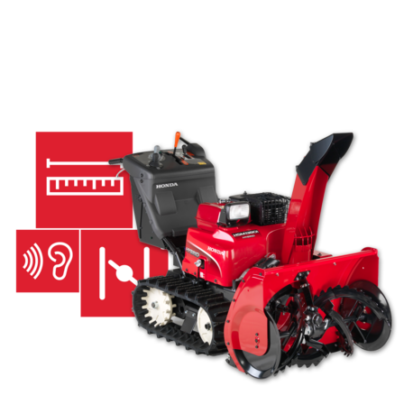 Snowthrowers specifications illustration.