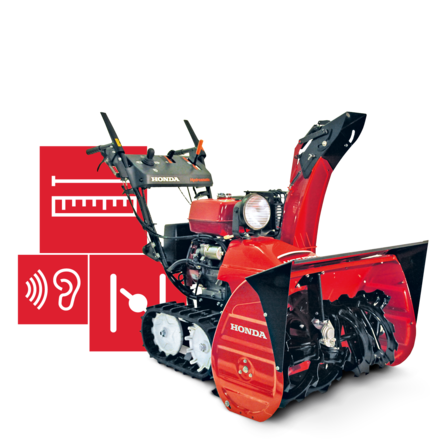 Snowthrowers specifications illustration.