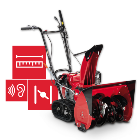 Snowthrowers specifications illustration.