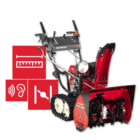 Snowthrowers specifications illustration.