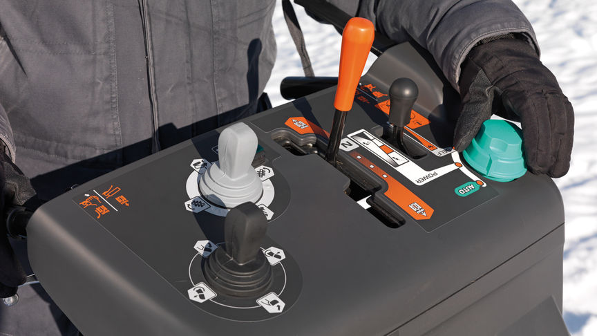 Close up of three different modes of control.